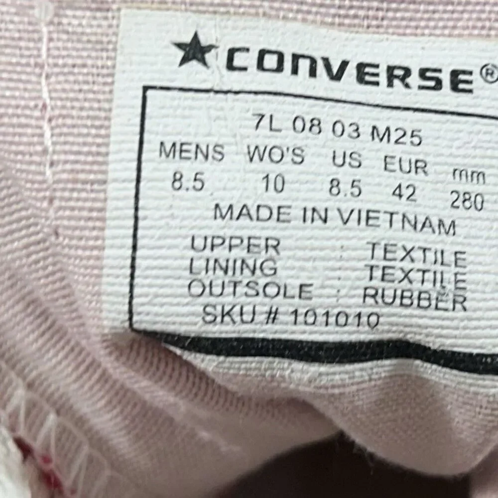 Converse Chuck Taylor All Star High Women’s Sz 10 Red Athletic Skate Shoes Used